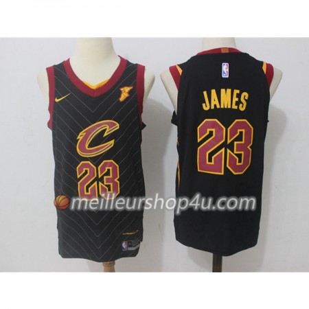 Maillot Basket Homme Cleveland Cavaliers LeBron James 23 Nike 2017-18 Noir Swingman